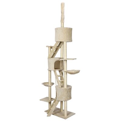 Wiltec Arbre à chat - 233-270 cm de hauteur plafond réglable - design avec