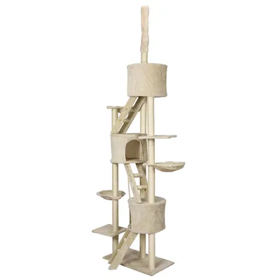 Wiltec Arbre à chat - 233-270 cm de hauteur plafond réglable - design avec