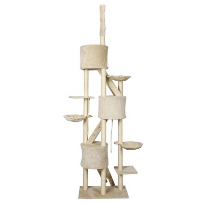 Wiltec Arbre à chat - 233-270 cm de hauteur plafond réglable - design avec