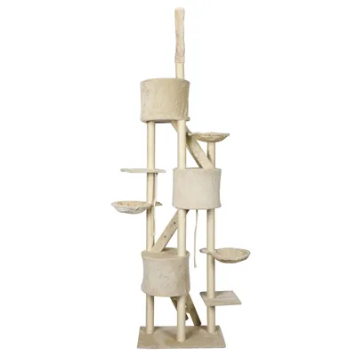 Wiltec Arbre à chat - 233-270 cm de hauteur plafond réglable - design avec