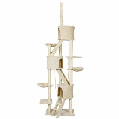Wiltec Arbre à chat - 233-270 cm de hauteur plafond réglable - design avec