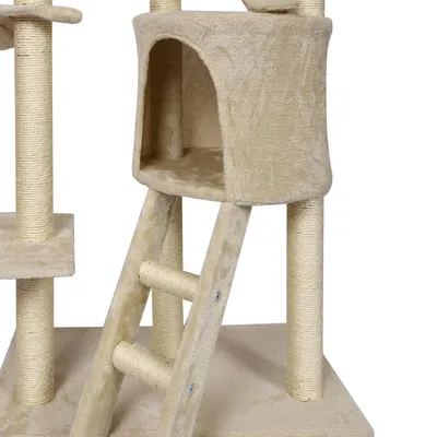 Wiltec Arbre à chat - 233-270 cm de hauteur plafond réglable - design avec