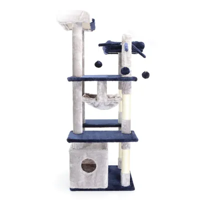 Fudajo Arbre à chat - 134 cm de haut - design ludique avec Boules - Meuble