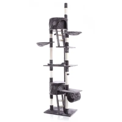 Wiltec Arbre à chat XXL - 240-260 cm de hauteur plafond réglable - design a