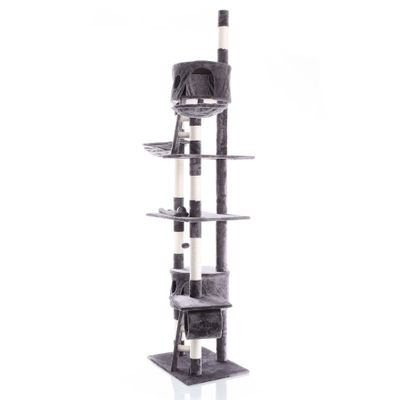 Wiltec Arbre à chat XXL - 240-260 cm de hauteur plafond réglable - design a
