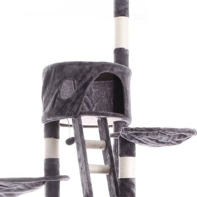 Wiltec Arbre à chat XXL - 240-260 cm de hauteur plafond réglable - design a