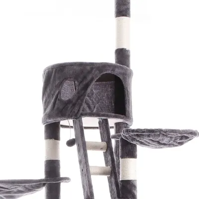 Wiltec Arbre à chat XXL - 240-260 cm de hauteur plafond réglable - design a