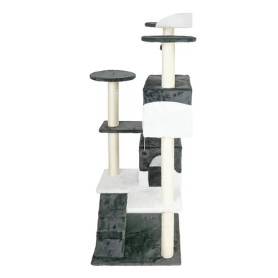 Wiltec Arbre à chat - 130 cm de haut - design ludique avec Balles de jeu -