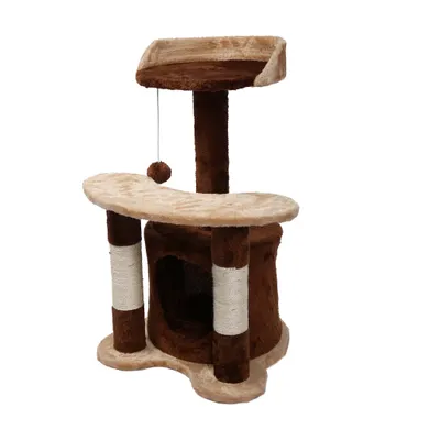 Wiltec Arbre à chat - 67 cm de haut - design ludique Balle de jeu - Meuble