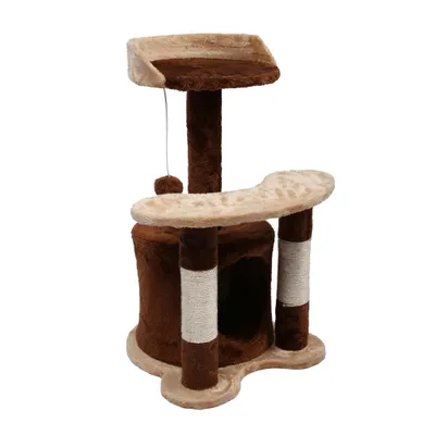 Wiltec Arbre à chat - 67 cm de haut - design ludique Balle de jeu - Meuble