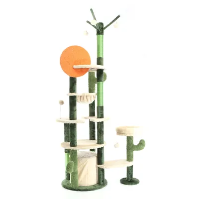 Fudajo Arbre à chat - 172 cm de haut - design ludique « Cactus » - Meuble g