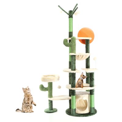 Fudajo Arbre à chat - 172 cm de haut - design ludique « Cactus » - Meuble g