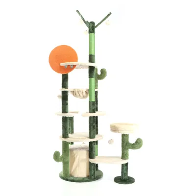 Fudajo Arbre à chat - 172 cm de haut - design ludique « Cactus » - Meuble g