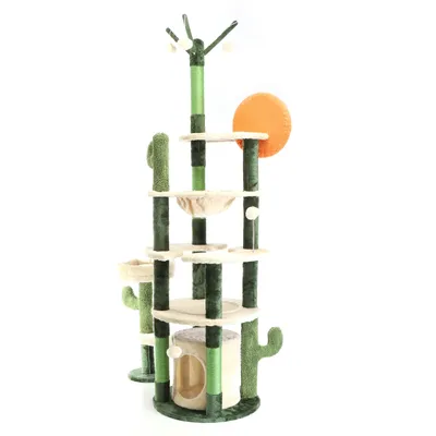 Fudajo Arbre à chat - 172 cm de haut - design ludique « Cactus » - Meuble g