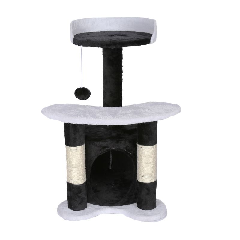 Wiltec Arbre à chat - 65 cm de haut - design ludique Balle de jeu - Meuble