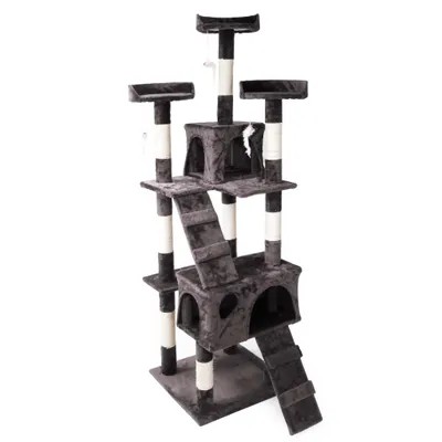 Wiltec Arbre à chat - 170 cm de haut - design ludique avec Souris et Escali