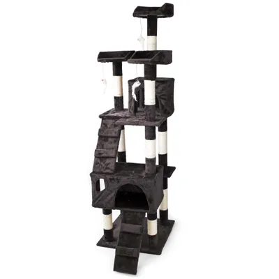 Wiltec Arbre à chat - 170 cm de haut - design ludique avec Souris et Escali