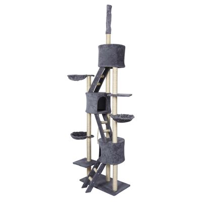 Wiltec Arbre à chat - 233-270 cm de hauteur plafond réglable - design avec
