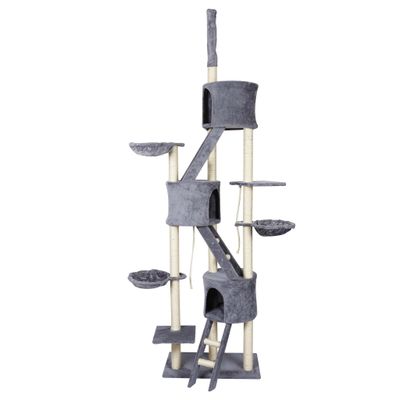 Wiltec Arbre à chat - 233-270 cm de hauteur plafond réglable - design avec