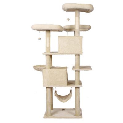 Wiltec Arbre à chat - 172 cm de haut - design ludique avec Motif de pattes