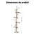 Fudajo Arbre à chat - 230-276 cm de haut - Hauteur de plafond réglable - Me