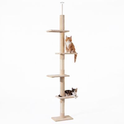 Fudajo Arbre à chat - 230-276 cm de haut - Hauteur de plafond réglable - Me