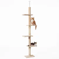 Fudajo Arbre à chat - 230-276 cm de haut - Hauteur de plafond réglable - Me