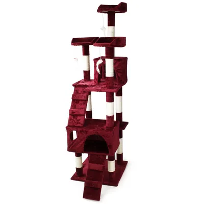 Wiltec Arbre à chat - 170 cm de haut - design ludique avec Souris et Escali