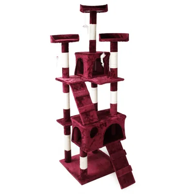 Wiltec Arbre à chat - 170 cm de haut - design ludique avec Souris et Escali