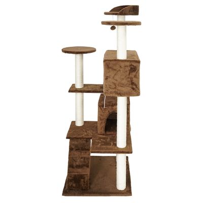 Wiltec Arbre à chat - 130 cm de haut - design ludique avec Balles de jeu -