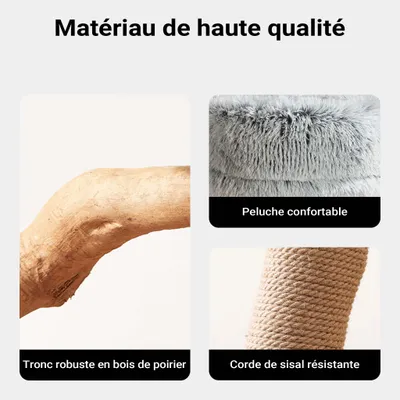 Fudajo Arbre à chat - 80 cm de haut - design ludique « Branche » - Meuble g