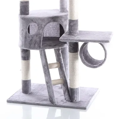 Wiltec Arbre à chat XXL - 240-260 cm de hauteur plafond réglable - design a