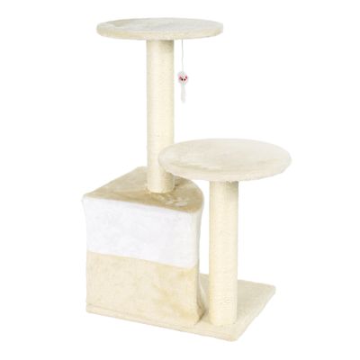 Wiltec Arbre à chat - 71 cm de haut - avec Niche et perchoirs - Meuble grat