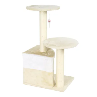 Wiltec Arbre à chat - 71 cm de haut - avec Niche et perchoirs - Meuble grat