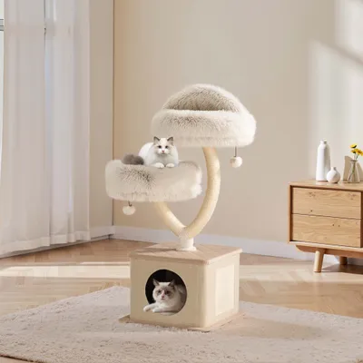 Fudajo Arbre à chat - 95 cm de haut - design « Branche » - Meuble grattage