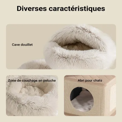 Fudajo Arbre à chat - 95 cm de haut - design « Branche » - Meuble grattage