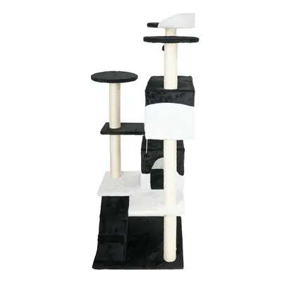 Wiltec Arbre à chat - 130 cm de haut - design ludique avec Balles de jeu -