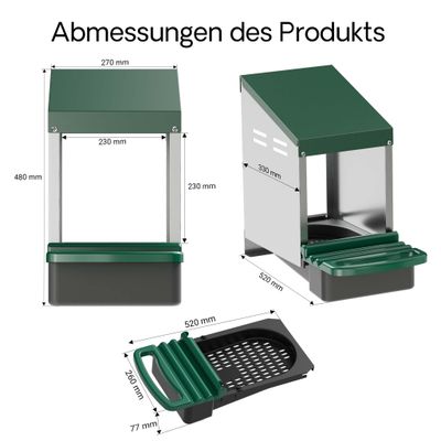 Fudajo Pondoir pour poule 27 x 52 x 48 cm Bac de récupération Ponte Poulail