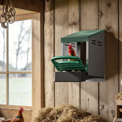 Fudajo Pondoir pour poule 27 x 52 x 48 cm Bac de récupération Ponte Poulail