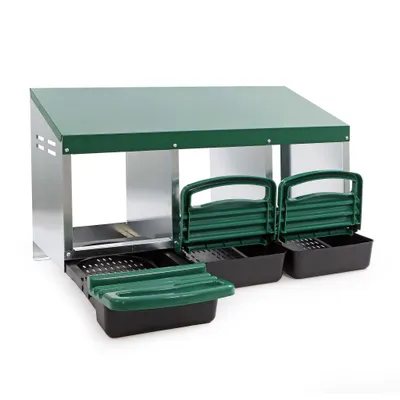 Fudajo Pondoir pour poule 81 x 52 x 48 cm 3x Bac de récupération Ponte Poul