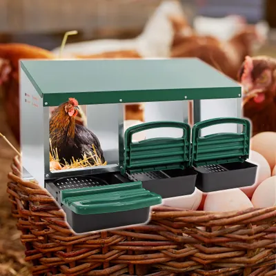 Fudajo Pondoir pour poule 81 x 52 x 48 cm 3x Bac de récupération Ponte Poul