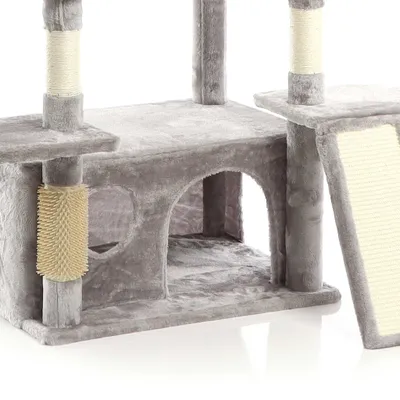 Fudajo Arbre à chat - 198 cm de haut - design ludique - Meuble félin - Coul