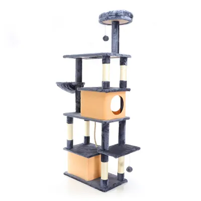 Fudajo Arbre à chat - 161 cm de haut - design ludique avec Boules - Meuble