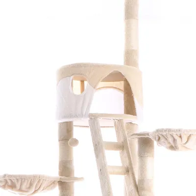 Wiltec Arbre à chat XXL - 240-260 cm de hauteur plafond réglable - design a