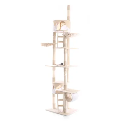 Wiltec Arbre à chat XXL - 240-260 cm de hauteur plafond réglable - design a