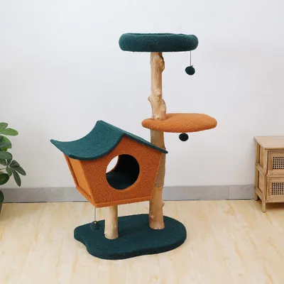 Fudajo Arbre à chat - 114 cm de haut - design ludique - Meuble grattage fél