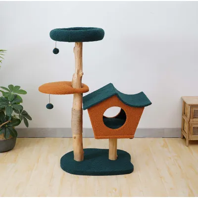 Fudajo Arbre à chat - 114 cm de haut - design ludique - Meuble grattage fél