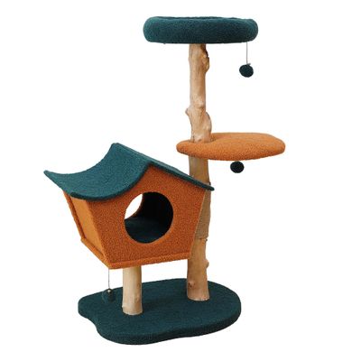 Fudajo Arbre à chat - 114 cm de haut - design ludique - Meuble grattage fél