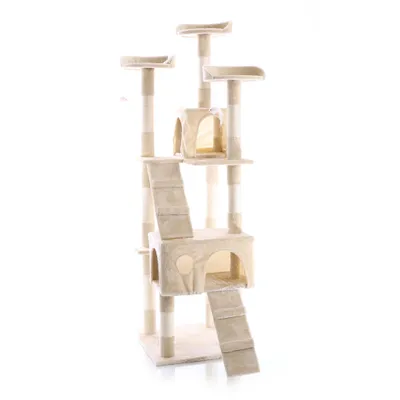Wiltec Arbre à chat - 170 cm de haut - design ludique avec Souris et Escali