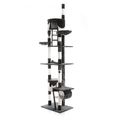 Wiltec Arbre à chat XXL - 240-260 cm de hauteur plafond réglable - design a